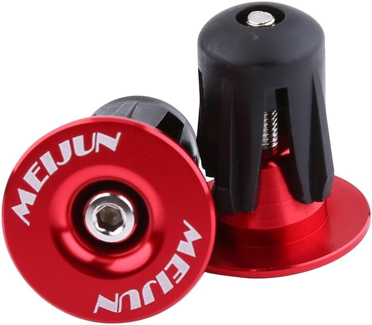woobles Handlebar End Plug, Aluminum Handlebar Grips Handle Bar Cap Stoppers for Bicycle Cycling MTB Road(2pcs) - Image 1